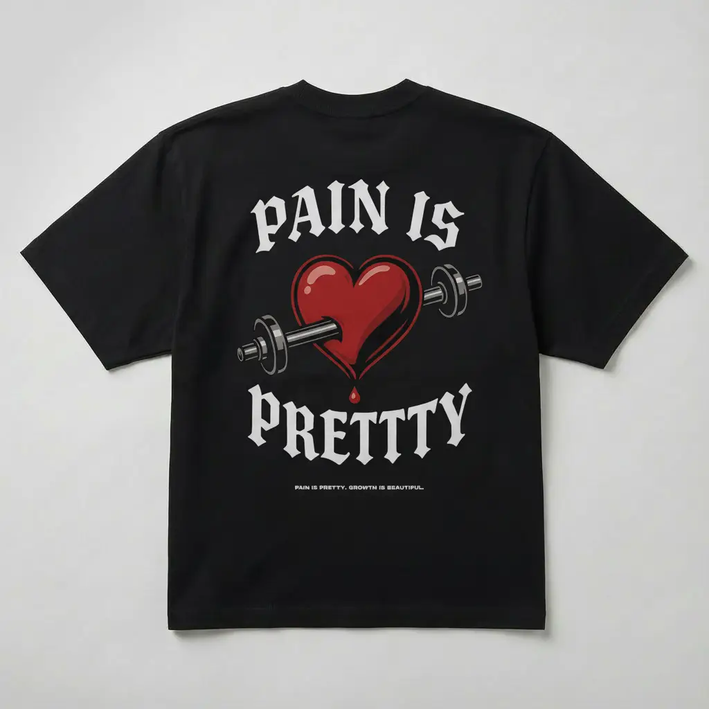 Koszulka Oversize Pain is Pretty - obrazek 3